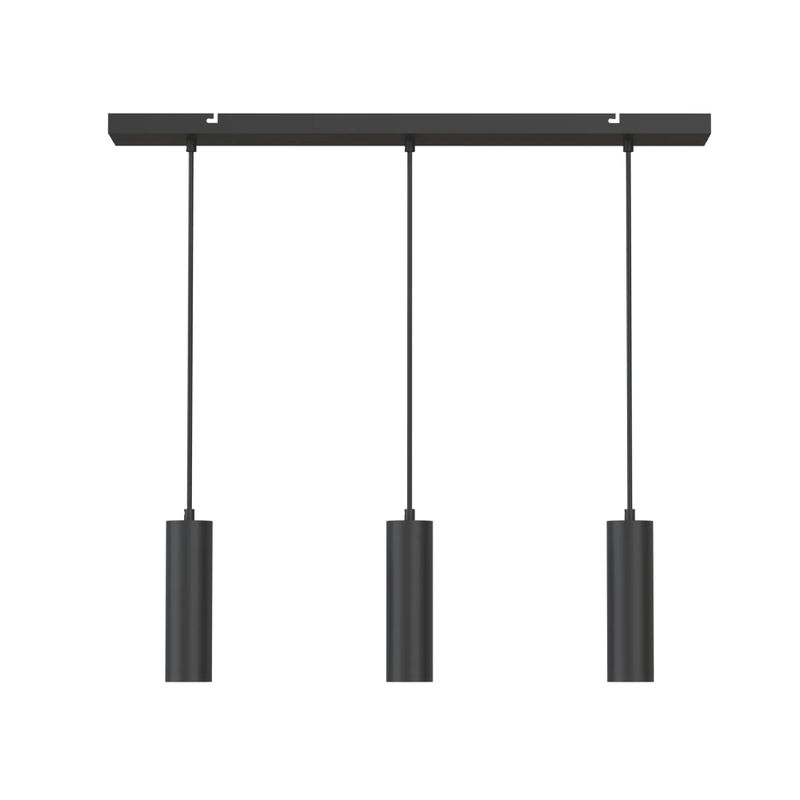 Takpendel 75cm med 3st GU10 lampor Svart