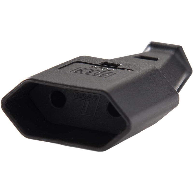 Skarvuttag Euro kontakt 250V Svart