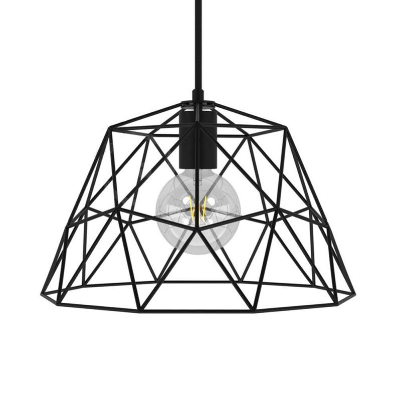 Lampskärm XL Cage Metall E27 Svart Lampskärm XL Cage Metall E27 Svart | Creative Cables Återförsäljare