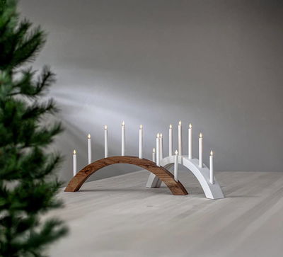 Ljusstake Acca Båge Brun 7st LED lampor