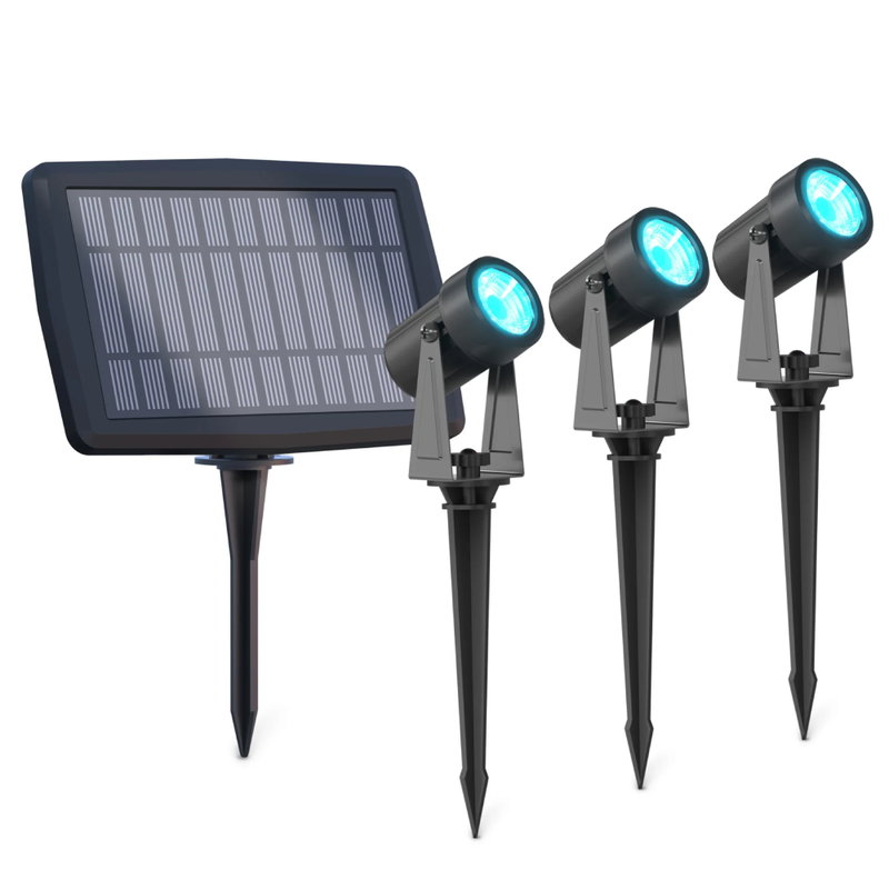 Solcells Spottlight Aosta 3W 50lm IP44 3-pack 2700K-6500K + RGB