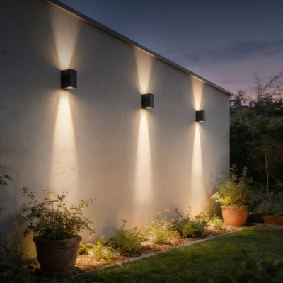 Vägglampa Bergamo 2xGU10 Svart