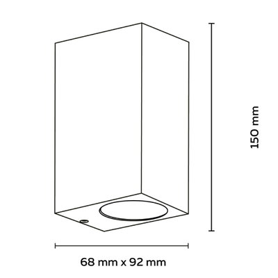 Vägglampa Bergamo 2xGU10 Svart