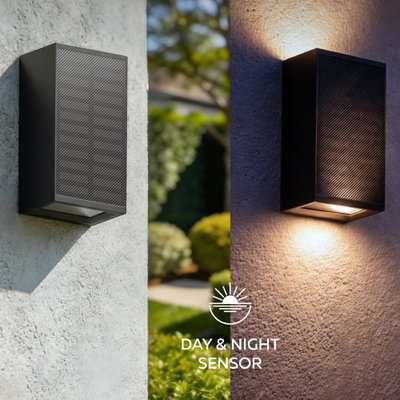 Solcells Vägglampa Birindisi Upp&Ner 2700K
