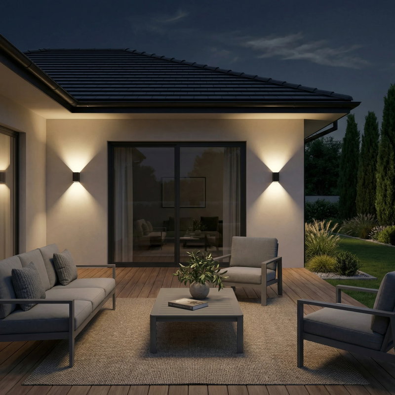 Solcells Vägglampa Birindisi Upp&Ner 2700K