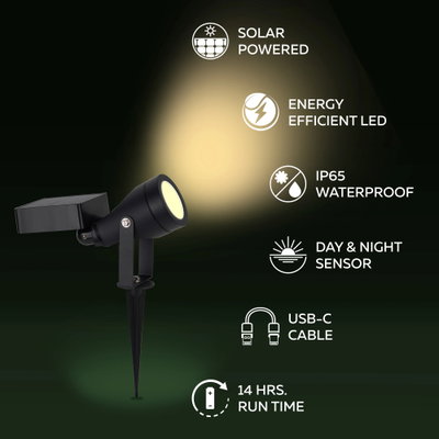 Solcells Spottlight Cesena 1W 20lm IP65 2700K