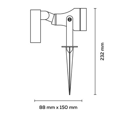 Solcells Spottlight Cesena 1W 20lm IP65 2700K