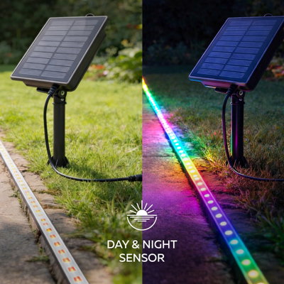 LED Strip Solcells slinga 3m RGBIC+CCT 2700-6500K med fjärrkontroll