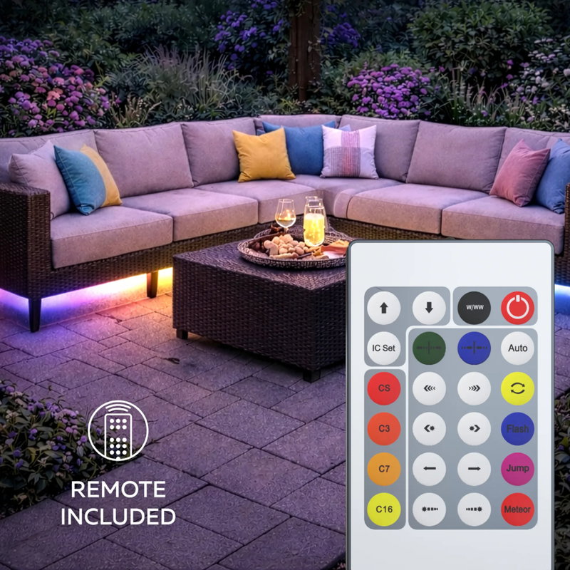 LED Strip Solcells slinga 3m RGBIC+CCT 2700-6500K med fjärrkontroll