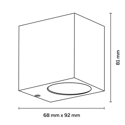 Vägglampa Sanremo 1xGU10 Svart