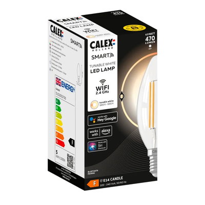 Smart Hem LED Kron Klar E14 1800-3000K 4,9W 470lm Ställbar färgtemp