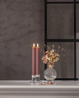 Antikljus Flamme Stripe Rosa