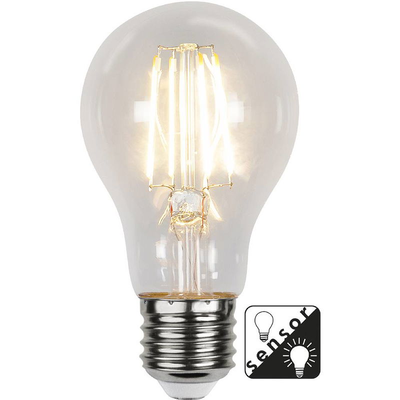 Normallampa Filament LED ljussensor 450lm E27 2700K