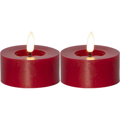 Värmeljus Flamme Flow Röd 2-pack Timer
