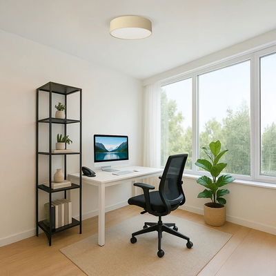 Plafond i tyg Taupe 40cm E27 Beige