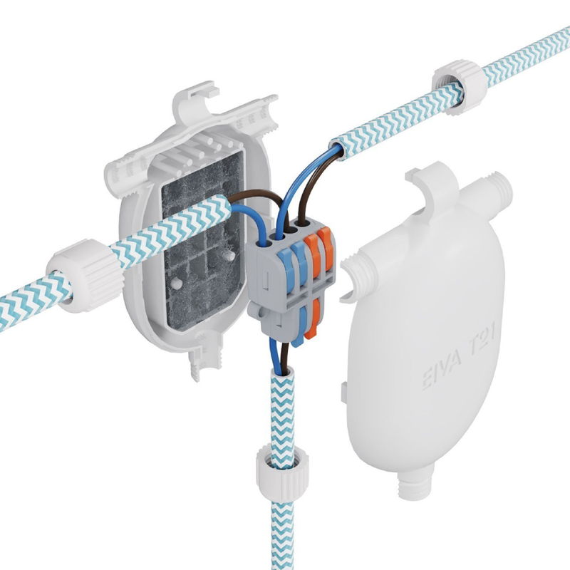 EIVA 3-vägsanslutning/ändavslut Vit IP65 Creative Cables