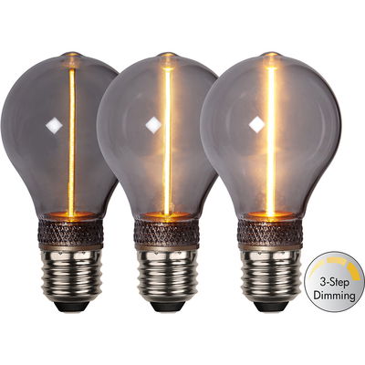 Normallampa LED-lampa E27 A60 Decoled One 3-step dimming Rökfärgad