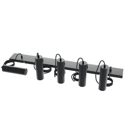 Takpendel 1-meter med 5st GU10 lampor Svart