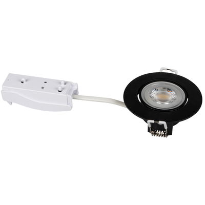 Downlight LED FIZU Vinklingsbar 4,8W 3000K Svart