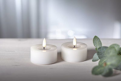 Värmeljus Flamme Flow Vit 2-pack Timer