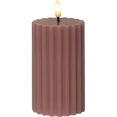 Blockljus Flamme Stripe Rosa