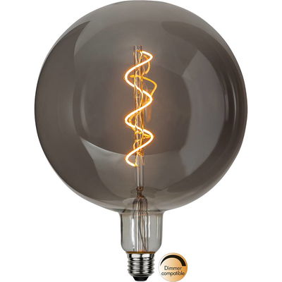 Globlampa Ø200 LED Industrial Vintage Smoke 55lm E27 2200K Dim