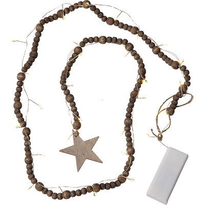 Ljusslinga Beady Brun