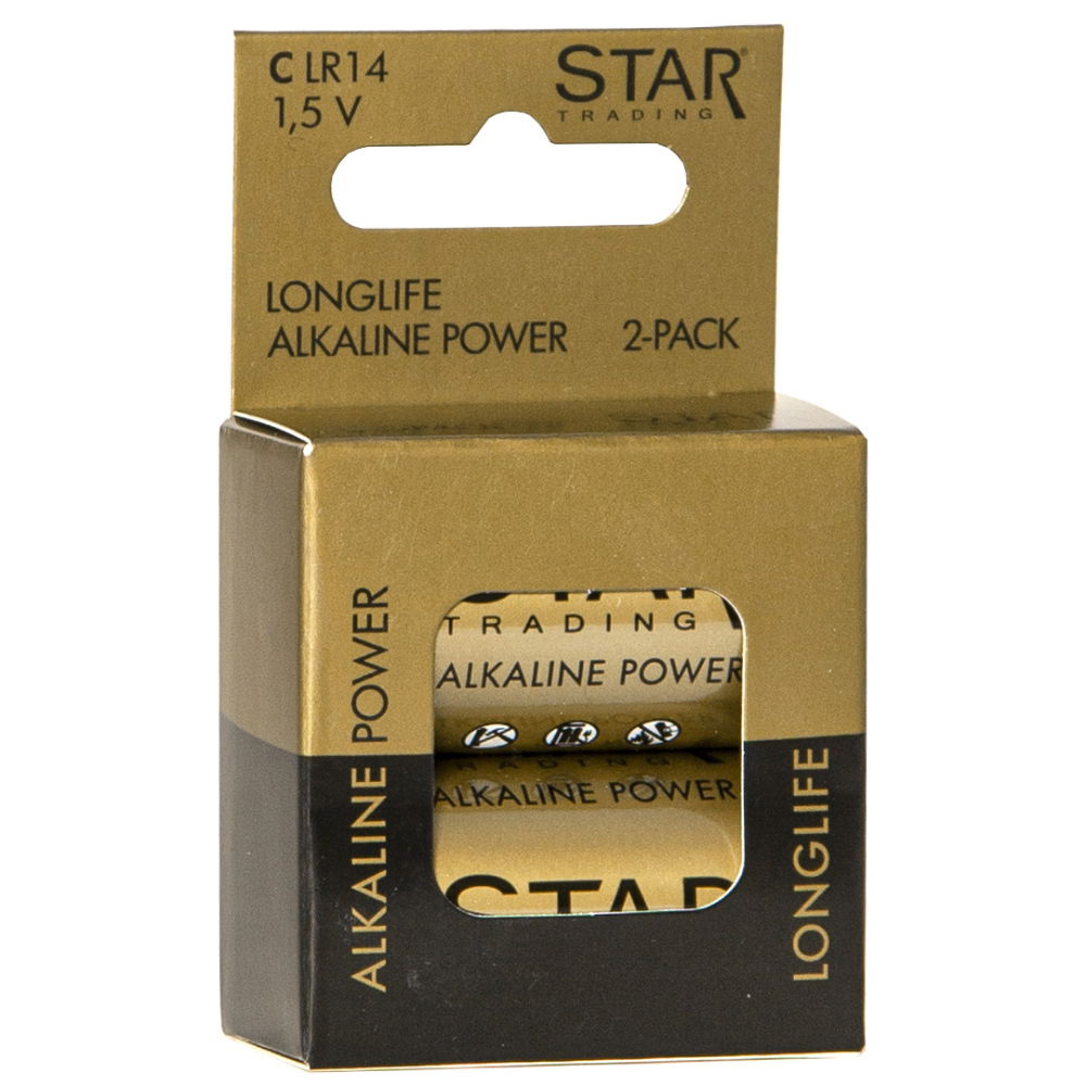 C Batteri LR14 2-pack Alkaline C Batteri LR14 2-pack Alkaline