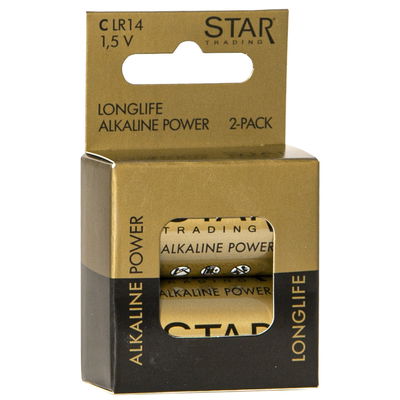 C Batteri LR14 2-pack Alkaline C Batteri LR14 2-pack Alkaline
