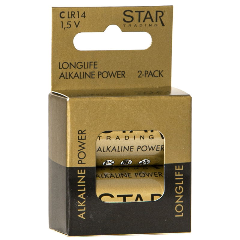 C Batteri LR14 2-pack Alkaline C Batteri LR14 2-pack Alkaline