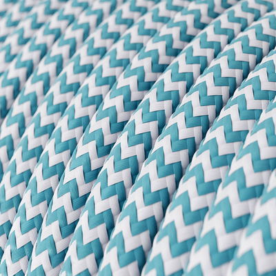 Textilkabel Rayon Blå Vit 2x1.00 mm² IP65