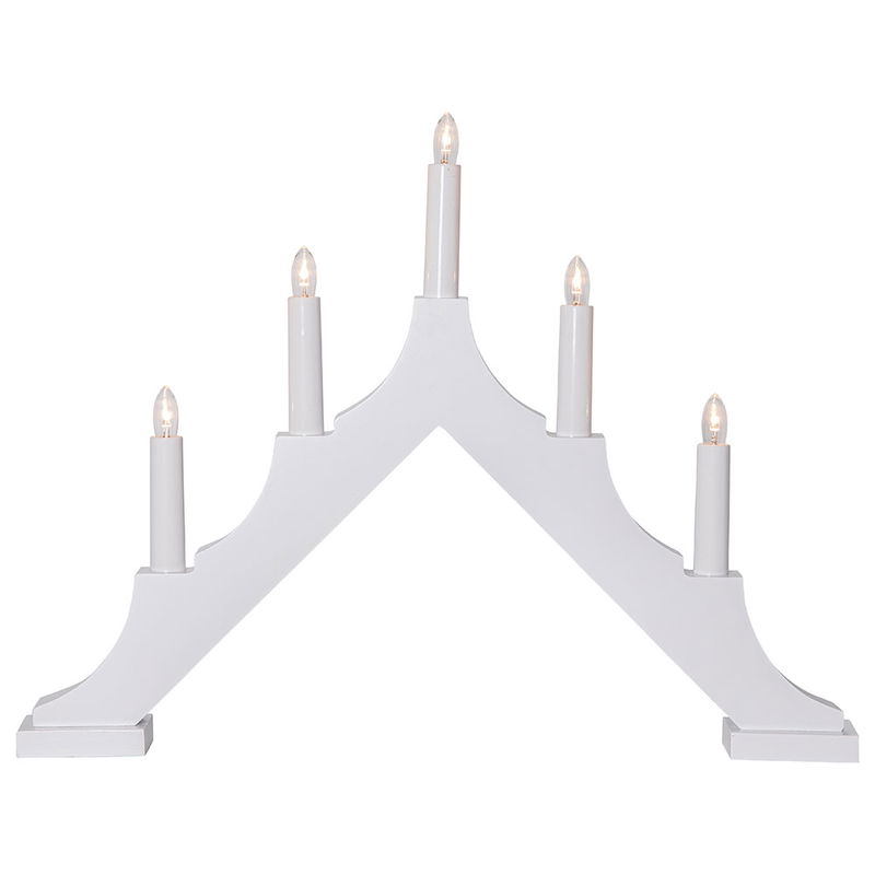 Adventsljusstake Alma 5-armad Vit LED