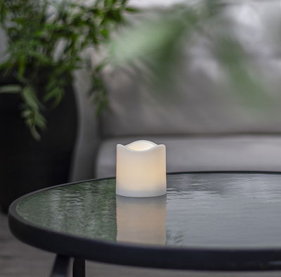 Blockljus Paul Vit 7,5cm