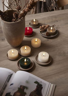 Värmeljus Flamme Flow Grön 2-pack Timer