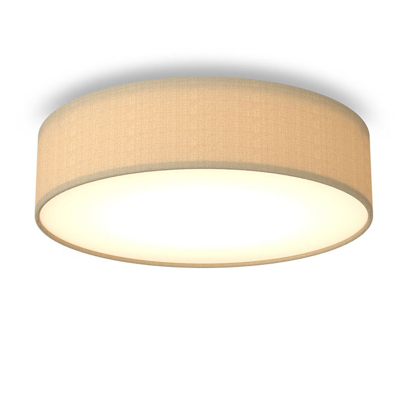 Plafond i tyg Taupe 40cm E27 Beige