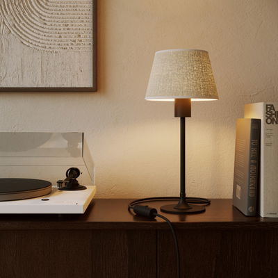 Lampskärm S 20cm ljus Jute för bord & vägglampa