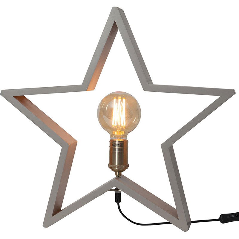 LYSeKIL trästjärna 50cm, Beige