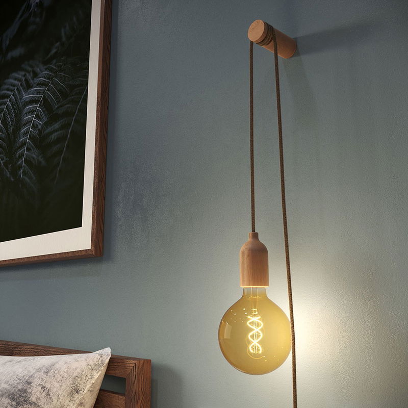 Rolé Väggmonterat Kabelfäste Trä role-wooden-wall-mount-cable-tie-for-pendant-lamp-(1)