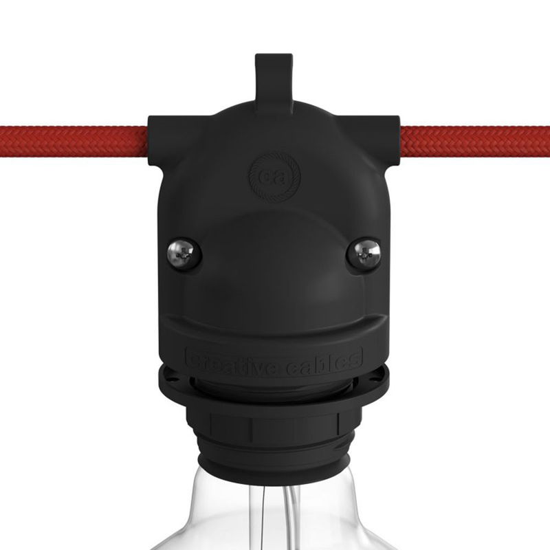 Lamphållare EIVA E27 IP65 Svart Lamphållare EIVA E27 IP65 Svart | Creative Cables | Lampgrossen