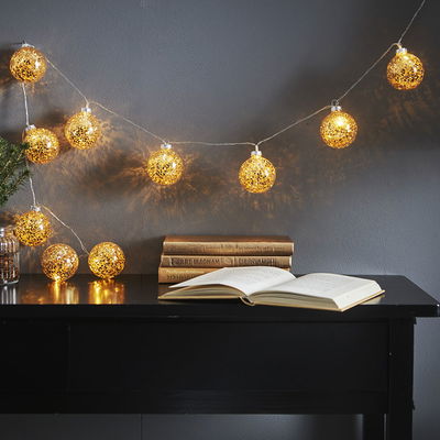 Ljusslinga Glitter Guld