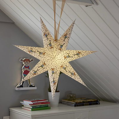 Pippi Långstrump Adventsstjärna 60cm