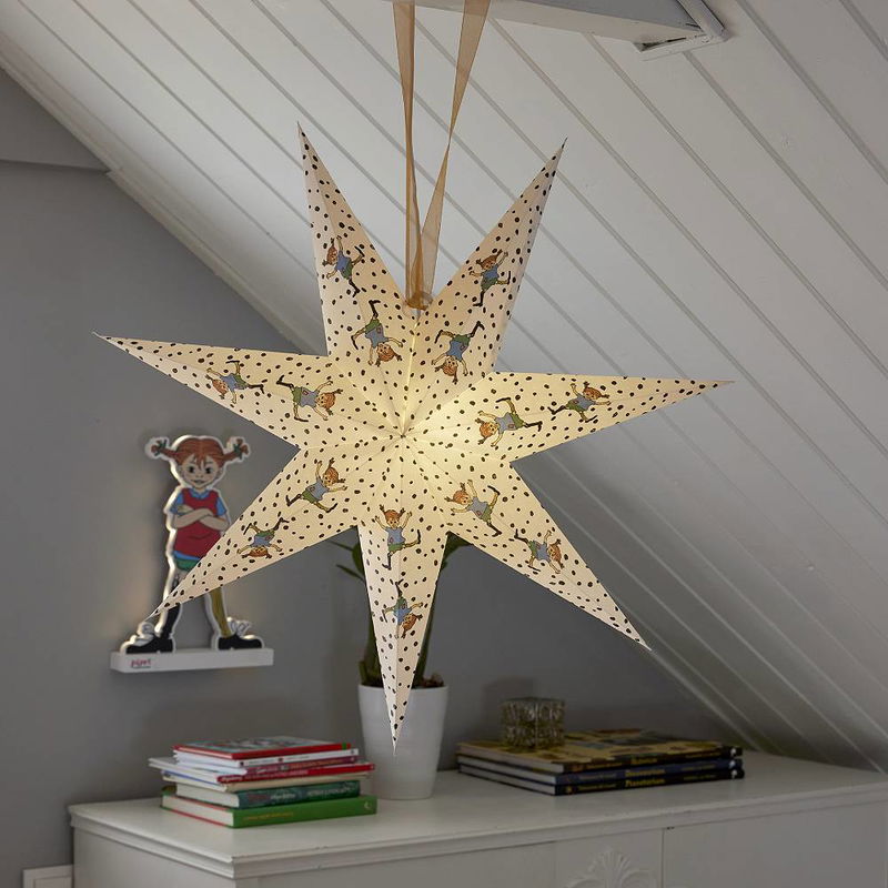 Pippi Långstrump Adventsstjärna 60cm