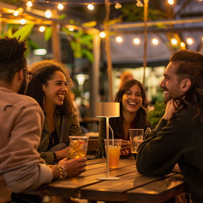 Uppladdningsbar Bordslampa Serino Sand 90lm IP44 2700K