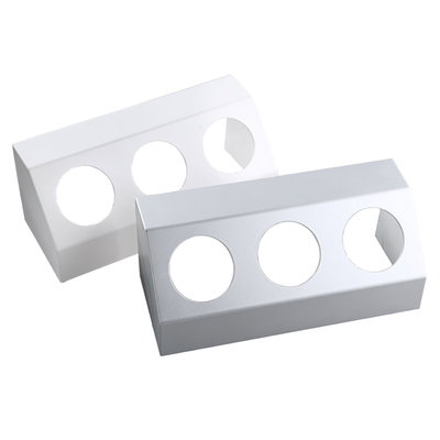 Salerno hörnbox 2-vägs + 2 USB uttag Silver/Vit