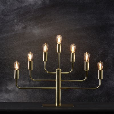 Ljusstake Pix E14 7-ljus Mässing Utan lampor