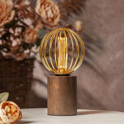 LED-lampa E27 G125 Decoled Metal 3-stegs dimming Rund