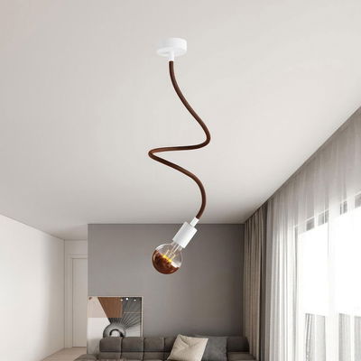 Flexibel textilkabel Whisky Svart med vita avslut, 90cm | Creative Cables