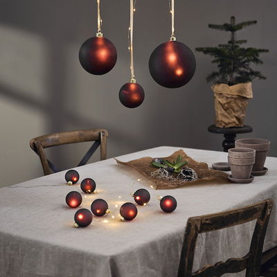 Ljusslinga Bliss Röda Julgranskulor