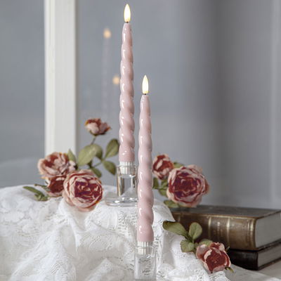 Antikljus Flamme Shine Rosa