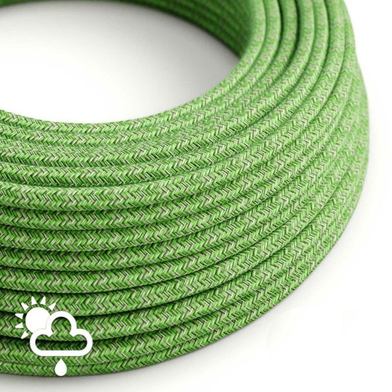 Textilkabel Bomull Grön 2x1.00 mm² IP65 Textilkabel Bomull Grön 2x1.00 mm² IP65 | Creative Cables
